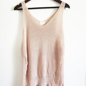 💕3x$20 V Neck Ripped Knit Tunic 💕